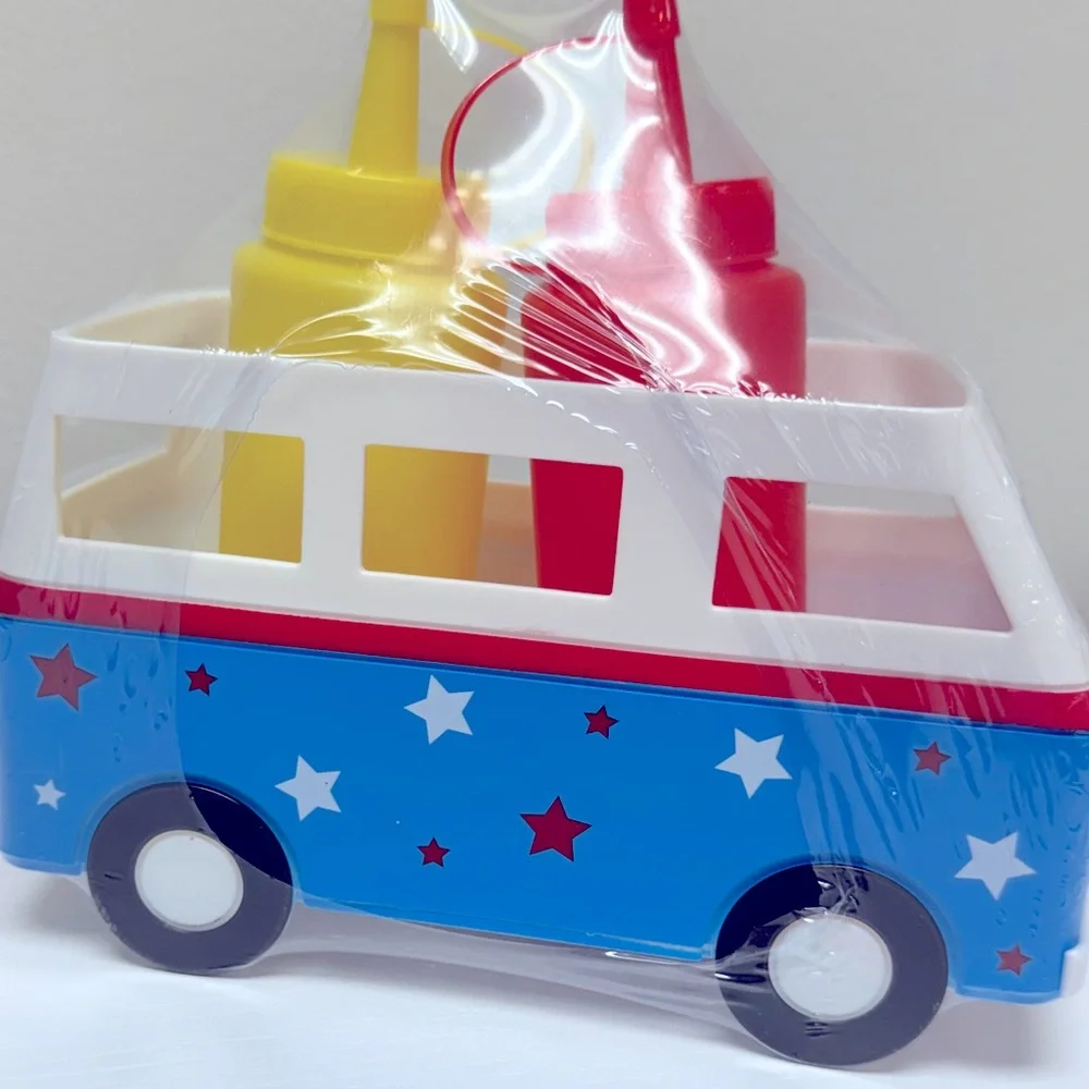 New Target bullseye playground VW bus condiment holder, ketchup & mustard bottle